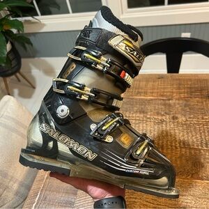SALOMON Energyzer 100 Impact 8 Ski Boots Size 26 26.5 Men 8.5-9 Women 10 Black